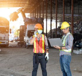 Portrait,Worker,On,Recycle,Center,sanitation,Worker,Working,In,Recycling,Plant